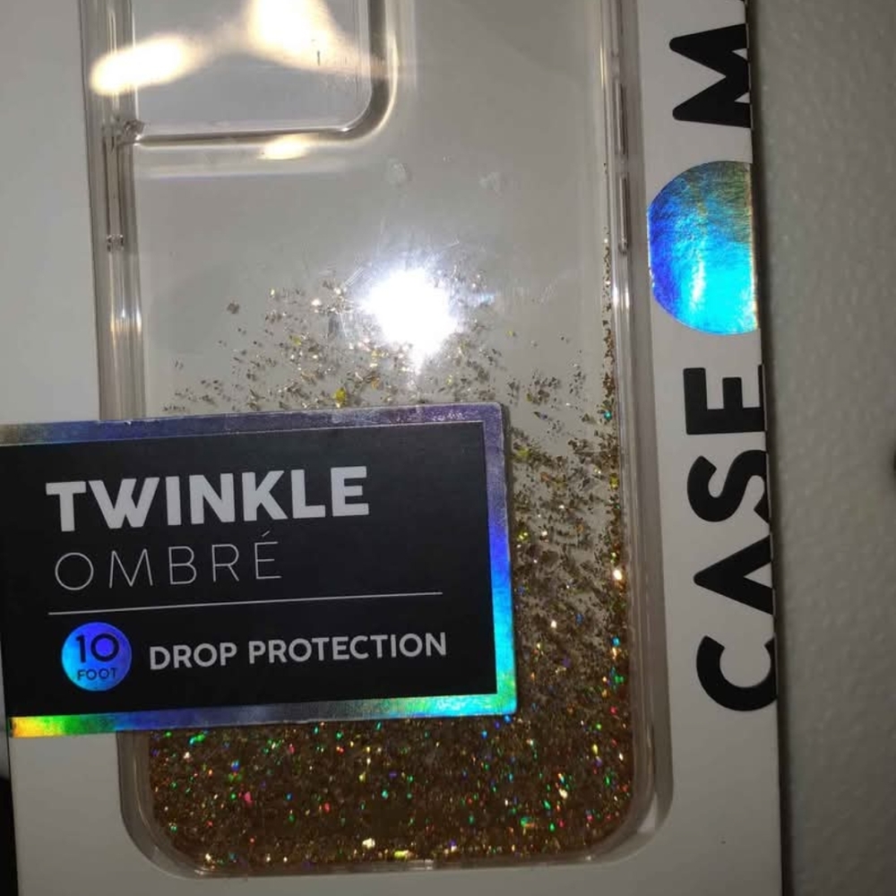 Case-Mate Twinkle Ombre Phone Case - Gold Glitter i phone 12 - 12 pro max